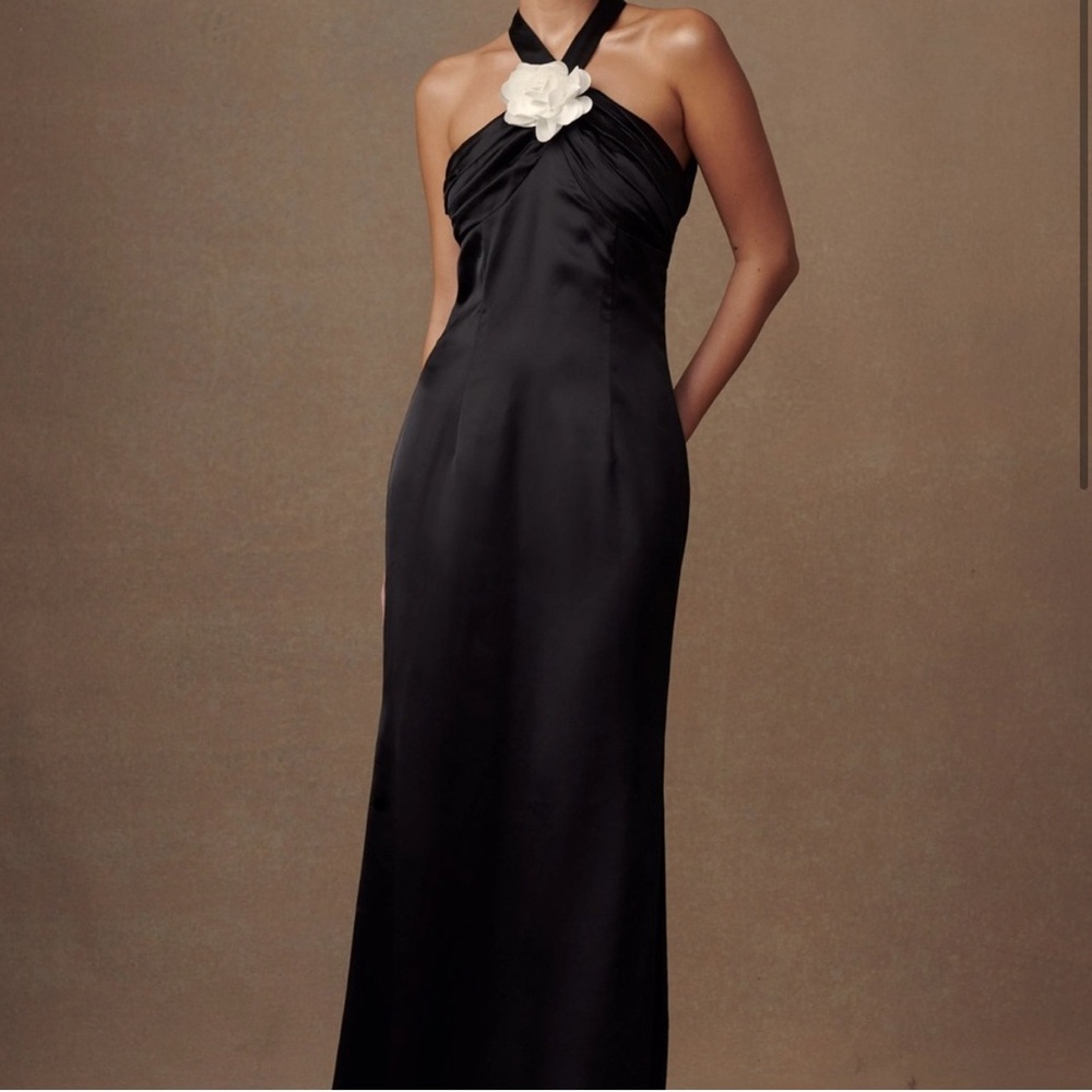 MESHKI Dylan Rose Halter Maxi Dress - Picture 1 of 4